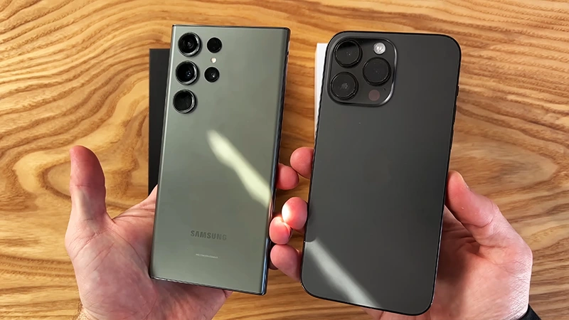 Samsung Galaxy S23 Ultra ou iPhone 14 Pro Max