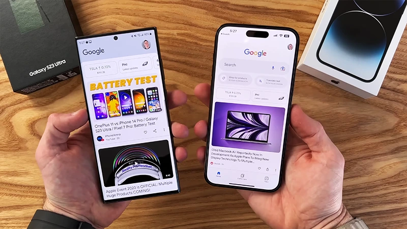 Samsung Galaxy S23 Ultra ou iPhone 14 Pro Max