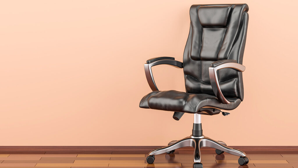 Cadeira de escritório moderna com design ergonômico, suporte confortável e materiais de alta qualidade, perfeita para escritórios e home office.
