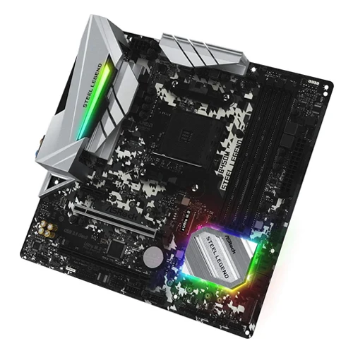 Placa Mãe AM4/USB 3.1/Type-C/Displayport, HDMI, ASRock, B450M Steel Legend