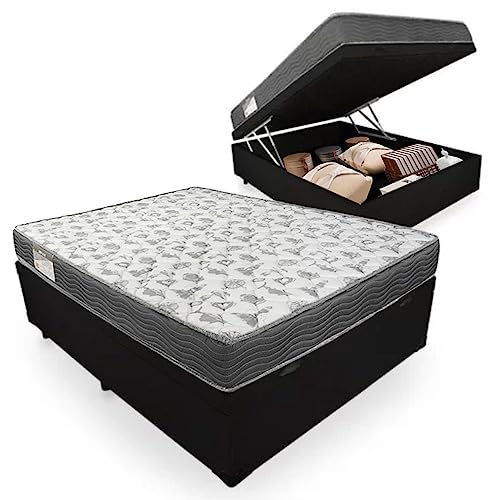 Cama Box Baú Casal com Colchão de Espuma D33 Ortobom ISO 100