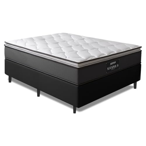 Cama Box Casal Colchão Gazin Maximus Molas Ensacadas 138x188x62cm