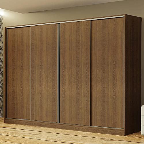 Guarda-roupa Casal Madesa Apolo 4 Portas de Correr - Rustic