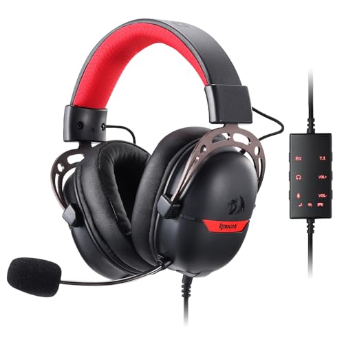 Headset Gamer Redragon Aurora Preto USB 7.1 H376BR