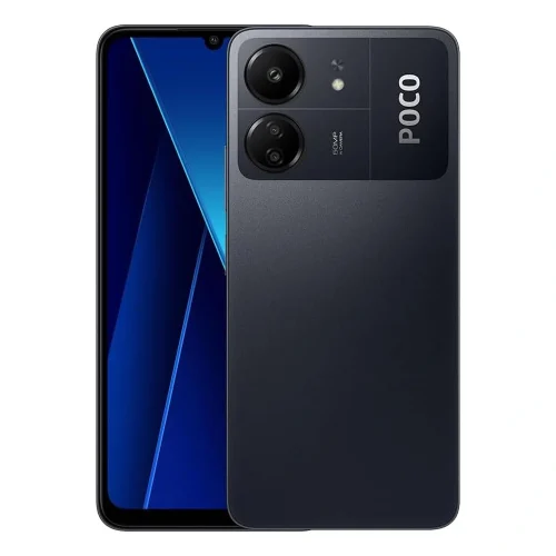 Xiaomi Poco C65 Preto com 8GB de RAM e 256GB de armazenamento em fundo tecnológico
